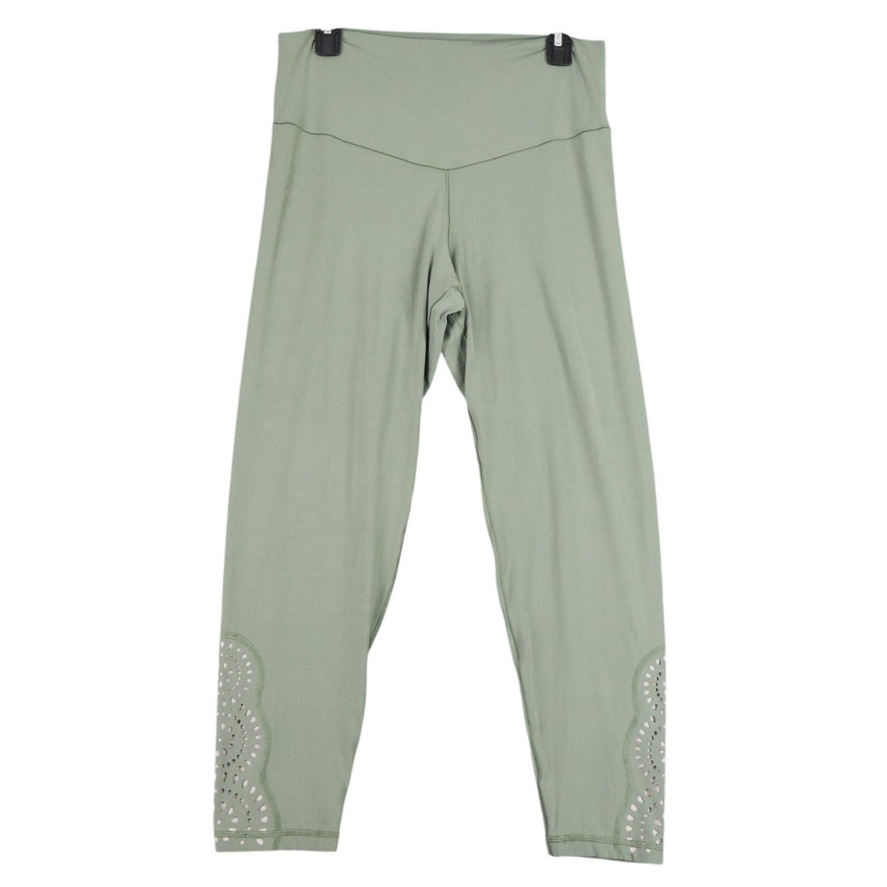 Aerie Chill Play Move Leggings Women XL Scalloped Cut Hem High Waist Yoga‎ Gym